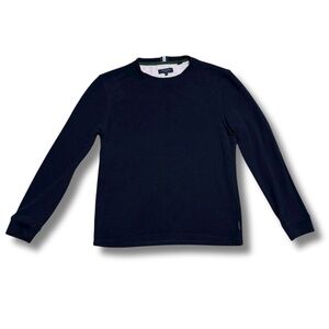 TED BAKER Men's Ribbed Crew Neckline Sweater - Navy Blue, Medium